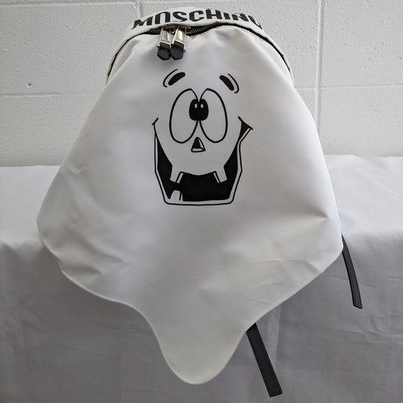 SS20 Moschino Coutre Jeremy Scott WHITE PUMPKIN FACE GHOST BACKPACK TRICK main image 11